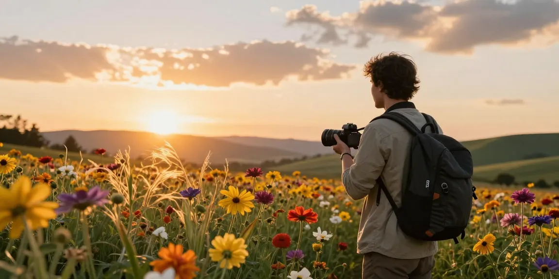 Discover captivating flower fields at https://www.thecapayvalleygardentour.com during sunset.